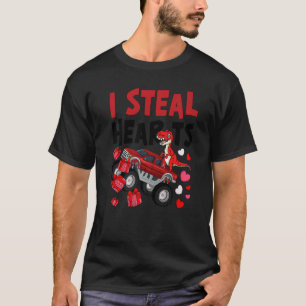 Camiseta Robo corazones Dinosaurios Monstruo Camión T Rex V