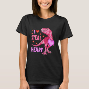 Camiseta Robo corazones Dinosaurios Niños El día de San Val