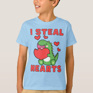 Camiseta Robo corazones, lindo, chicos/Chicas Valentines
