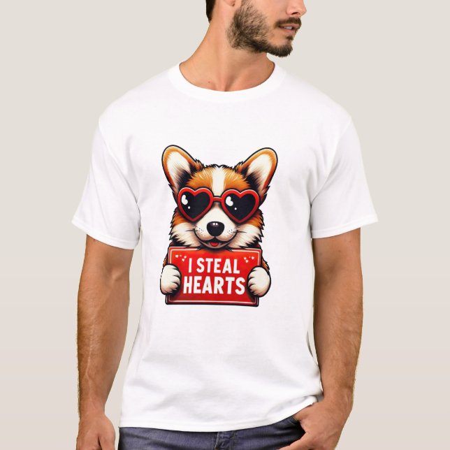 Camiseta Robo corazones niños hombres (Anverso)