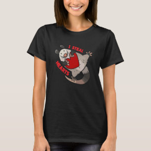 Camiseta Robo corazones opossum niños Día de San Valentín