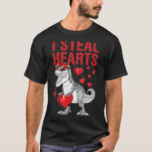 Camiseta Robo corazones Rex Dino Cute Niño Valentines D