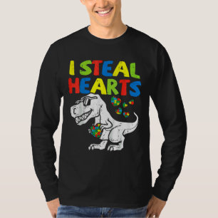 Camiseta Robo corazones rompe conciencia de autismo Rex Din