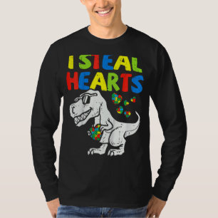 Camiseta Robo corazones rompe conciencia de autismo Rex Din