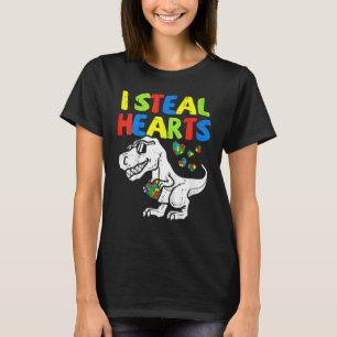 Camiseta Robo corazones rompe conciencia de autismo Rex Din