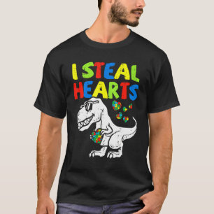Camiseta Robo corazones rompe conciencia de autismo Rex Din