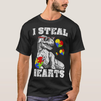 Camiseta Robo corazones Trex Dino Niño Concienciación sobre