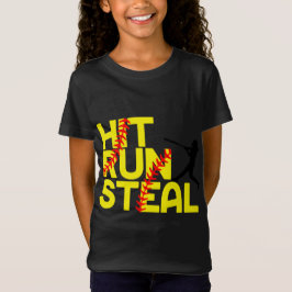 Camiseta Robo de softball Hit Run