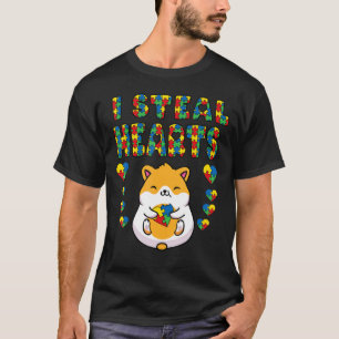Camiseta Robo el corazón el autismo Concienciación Hamster