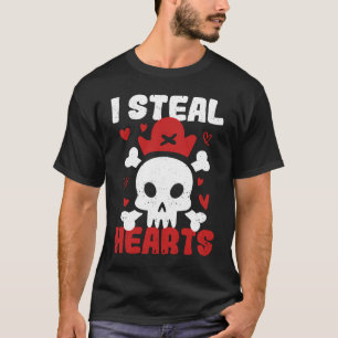 Camiseta Robo el corazón El día de San Valentín Pirate Skul