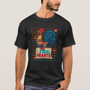 Camiseta Robo el té de San Valentín, granjero de gallos de