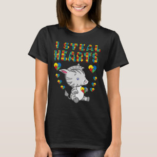 Camiseta Robo la pieza de rompecabezas de cebra de concienc