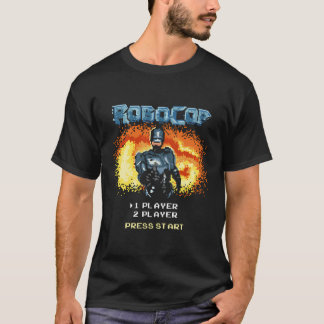 Camiseta Robocop Videojuego Menú Inicio Retrato Pixelado