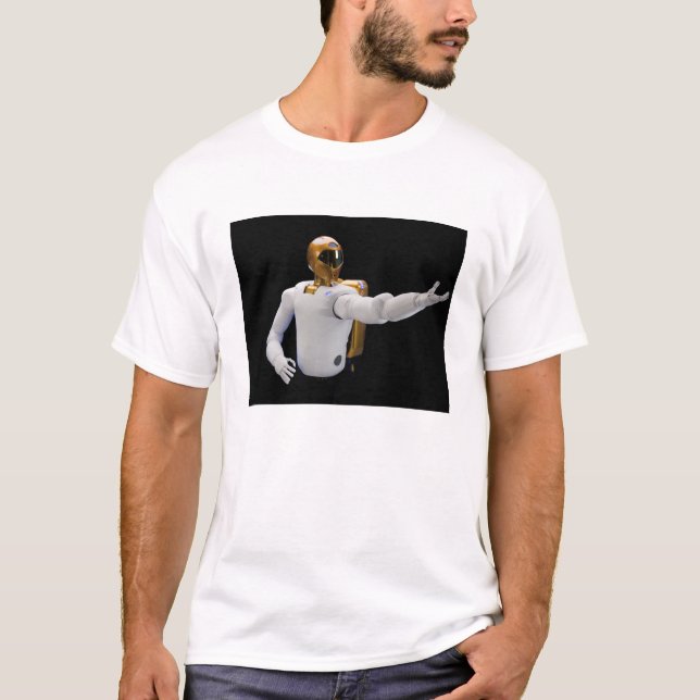 Camiseta Robonaut 2, un astronauta hel 2 humanoide dexteros (Anverso)