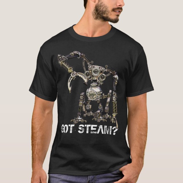 Camiseta Robot #2A de Steampunk (Anverso)