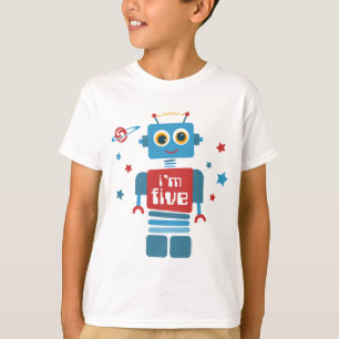 Camiseta Robot 5º cumpleaños