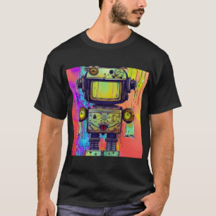 Camiseta Robot adorable y colorido de Steampunk