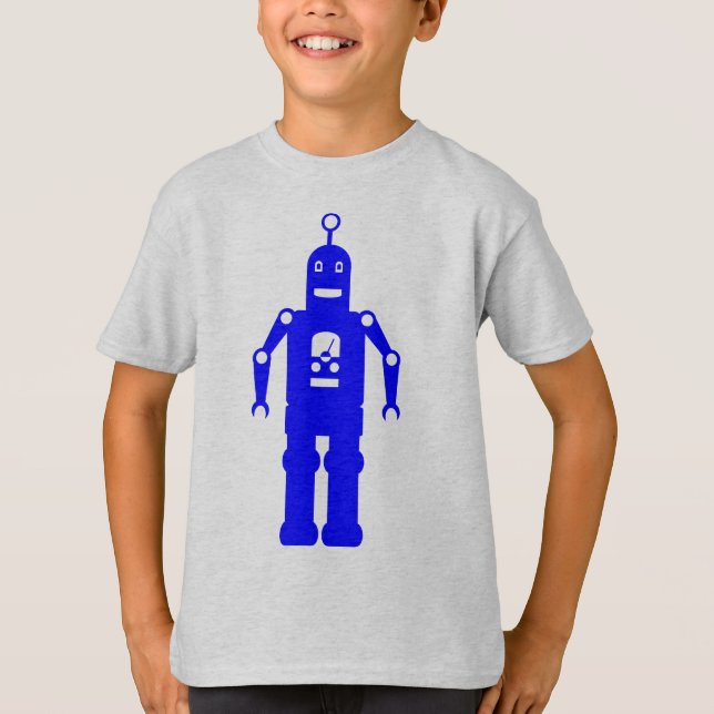 Camiseta Robot amigable - Azul (Anverso)