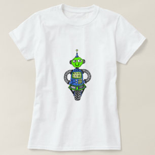 Camiseta Robot arnie, azul y verde