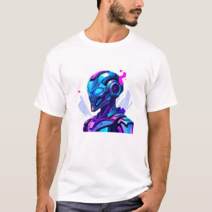 Camiseta robot artístico