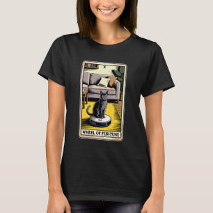 Camiseta Robot Aspirador Gato Carta Tarot Rueda de Fur-Tune