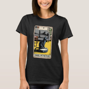Camiseta Robot aspirador gato carta tarot Rueda de Fur-Tune
