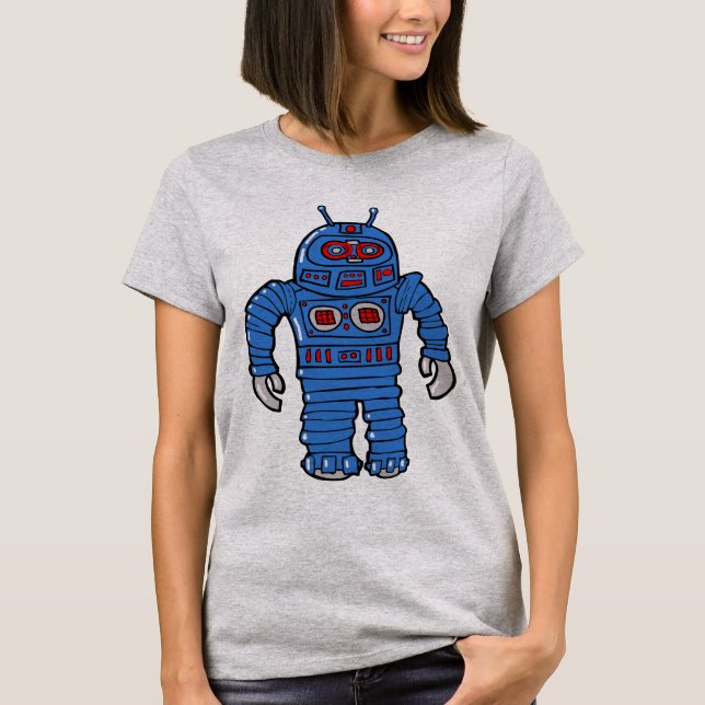 Camiseta Robot azul (Anverso)