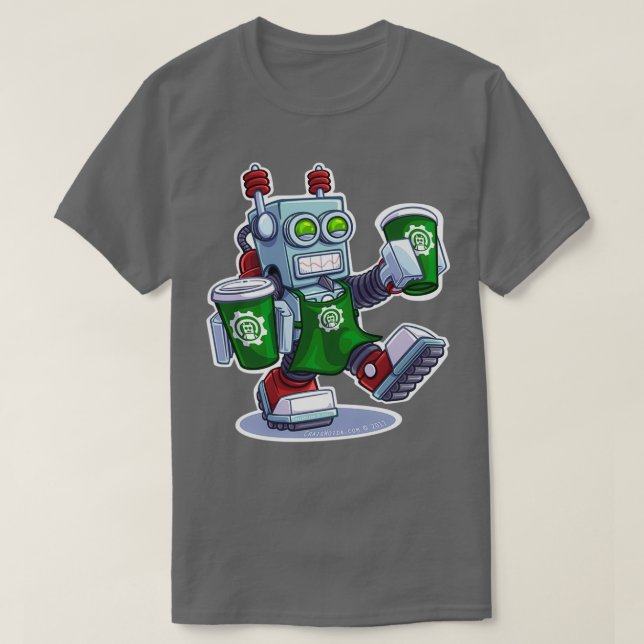 Camiseta Robot BaristaBot 9000 (Diseño del anverso)