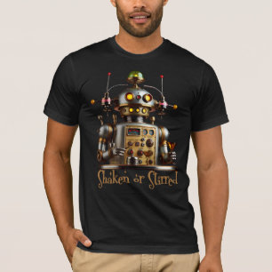 Camiseta Robot Barman Futurista "Agitado o Revuelto"