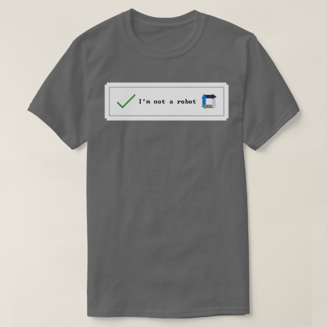 Camiseta robot captcha (Diseño del anverso)
