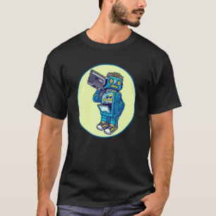 Camiseta Robot Cassette Tape 80's Music Robotics Engineer 1