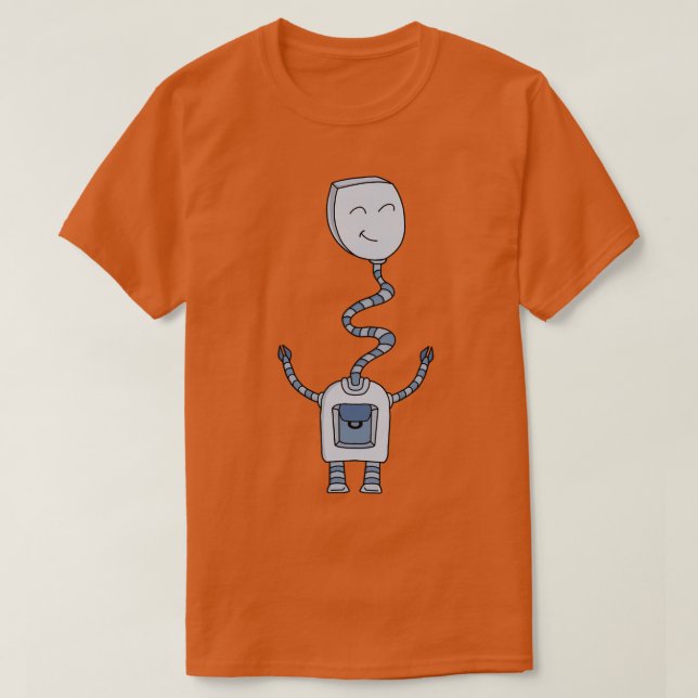 Camiseta Robot con el cuello largo (Diseño del anverso)