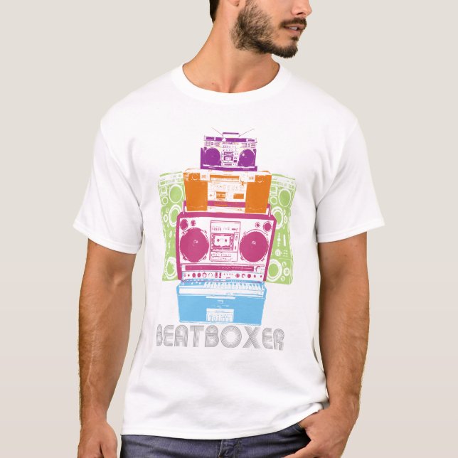 Camiseta robot de 80s BeatBoxer (Anverso)