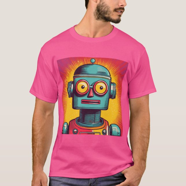 Camiseta Robot de arte pop (Anverso)
