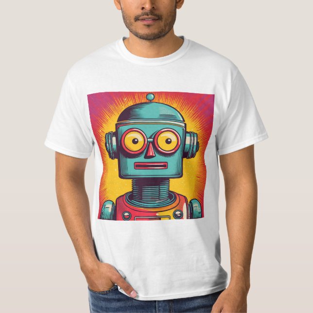 Camiseta Robot de arte pop (Anverso)