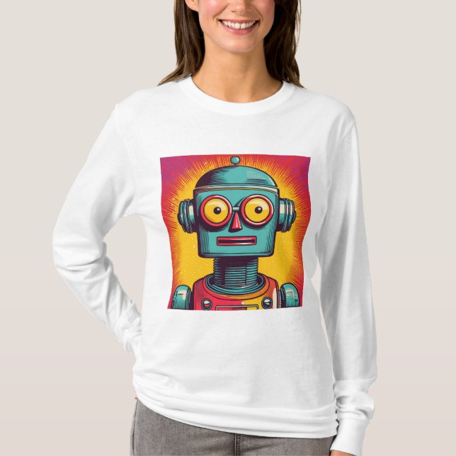 Camiseta Robot de arte pop (Anverso)