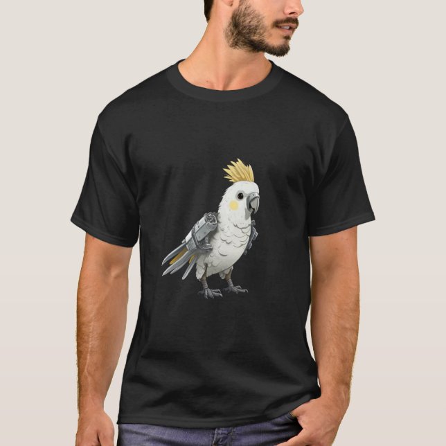 Camiseta Robot de ave cacatúa (Anverso)