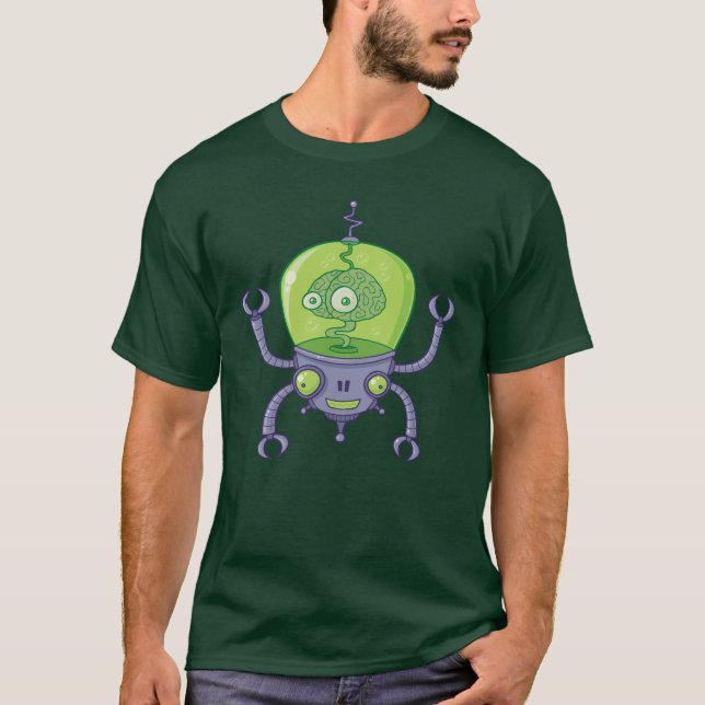 Camiseta Robot de bots de cerebro con cerebro (Anverso)