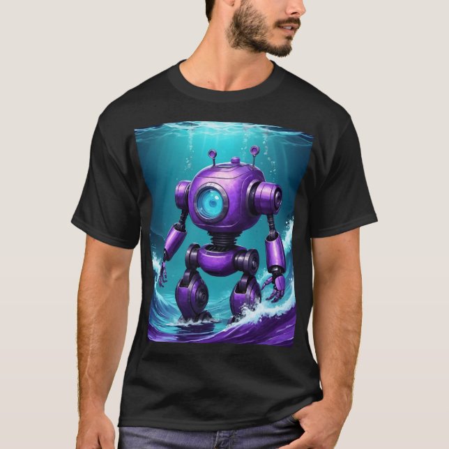 Camiseta robot de buceo grande (Anverso)