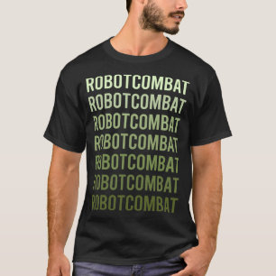 Camiseta Robot de combate de texto verde Robots
