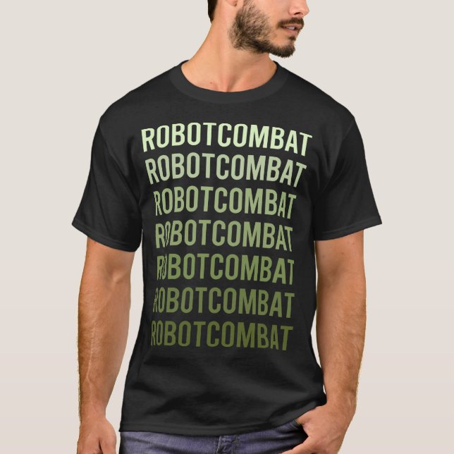 Camiseta Robot de combate de texto verde Robots (Anverso)