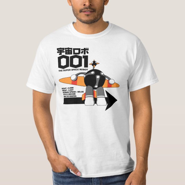 Camiseta Robot de espacio estupendo 001 (Anverso)