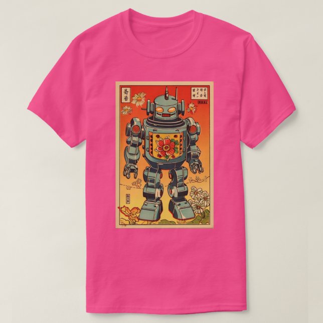 Camiseta Robot de flores (Diseño del anverso)