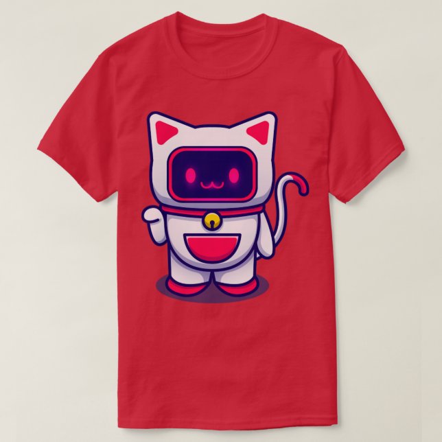 Camiseta Robot de gato (Diseño del anverso)