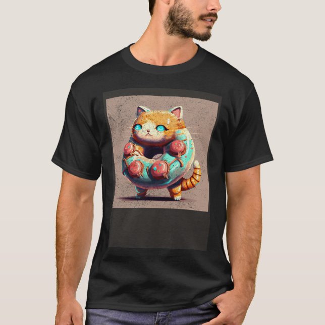 Camiseta Robot de gato Donut (Anverso)