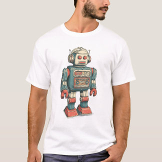 Camiseta Robot de hojalata con auriculares — Meca de Cofre