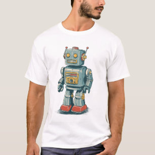 Camiseta Robot de Hojalata Retro — Mecánico de Dibujos Anim