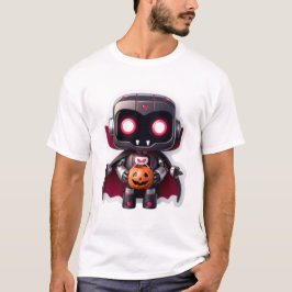 Camiseta Robot de vampiros Halloween Cute Creepe Estilo Tec