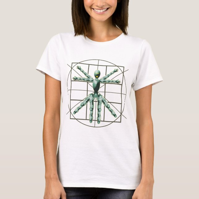 Camiseta Robot de Vitruvian (Anverso)