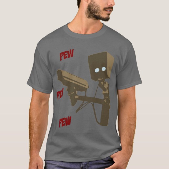 Camiseta Robot del arma del radar de laser del banco del (Anverso)